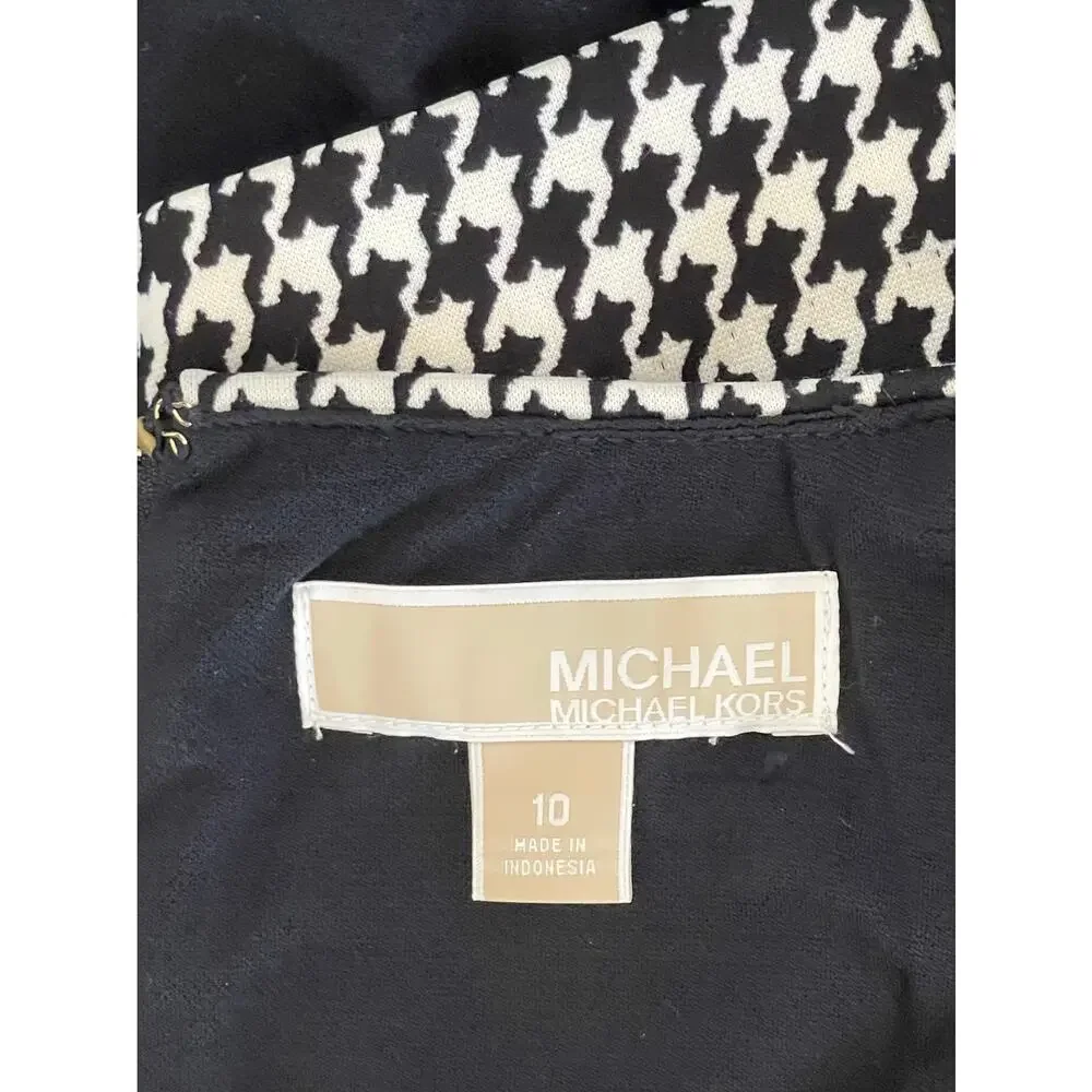 Michael Kors Women Pencil Skirt Stretch Flat Black White Sz 10